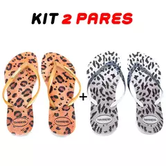 Kit 2 Chinelos Feminino Havaianas Onças - comprar online