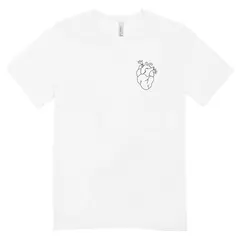 Camisa Feminina Baby Look Heart na internet