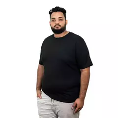 Camiseta Plus Size Masculina Lisa Algodão - loja online