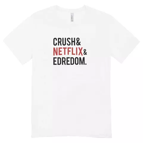 Camisa Feminina Baby Look Crush Netflix e Edredom