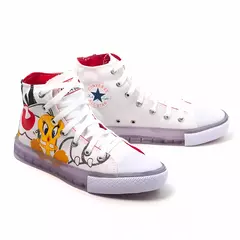 Tênis All Star Converse Cano Médio Piu Piu e Frajola na internet