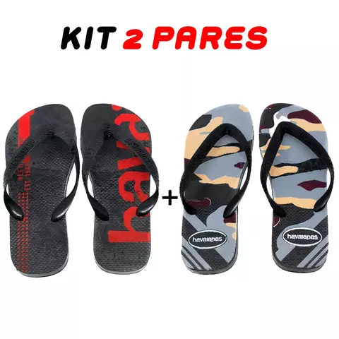 Kit 2 Chinelos Masculino Havaianas