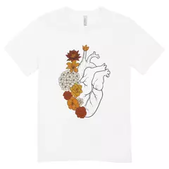 Camisa Feminina Baby Look Floral Heart Vintage - comprar online