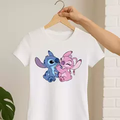 Camisa Feminina Baby Look Stitch e Angel na internet