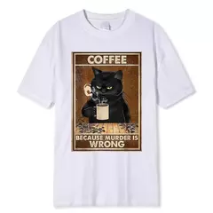 Camisa Cat Coffee na internet