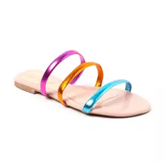 Sandália Rasteira Multicolor - Loja Urban Style