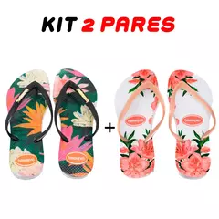 Kit 2 Chinelos Feminino Havaianas Flores - comprar online
