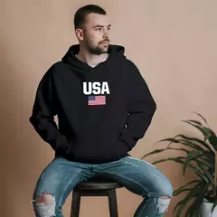 Blusa Moletom Estados Unidos da América USA Com Capuz - comprar online