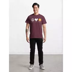 Camisa Peace Love Bitcoin - Loja Urban Style