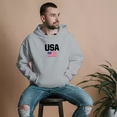 Blusa Moletom Estados Unidos da América USA Com Capuz - loja online