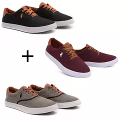 Imagem do Kit 3 Sapatênis Polo Casual Masculino