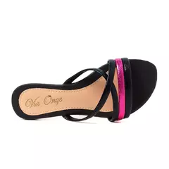 Sandália Rasteira Multi-tiras Slim Preto - Loja Urban Style