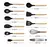 Set De 19 Utensilios De Cocina Mango Madera Punta Silicona - comprar online