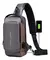 Mochila ( 2 x $17.500 ) Cruzada Bandolera Impermeable Antirrobo Fashion Color Gris Oscuro - comprar online