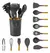 Set utensilios De Cocina 11 P C/ Soporte Madera Y Silicona - comprar online