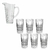 SET JARRA 1500 CC + 6 VASOS VIDRIO 250 CC