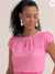 Blusa decote gota manga curta - annymodaexecutiva