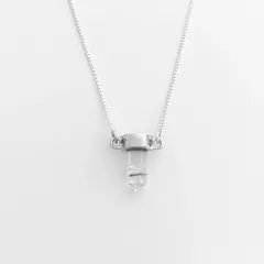 Escapulário Florescer - Quartzo Transparente - Prata925 - comprar online