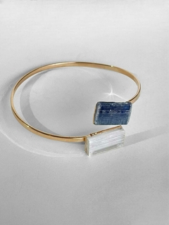 Bracelete Duo Serene Cianita e Selenita - comprar online