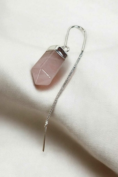 Brinco Anzol Alma Gemêa Quartzo Rosa na internet