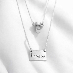Escapulário Florescer - Quartzo Transparente - Prata925