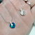 Collar dije corazón cristal colores SW. 10mm con cadena Fr acero 316L