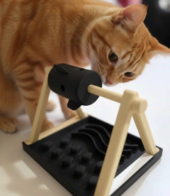 Dispensador De Comida Gatos Interactivo Comedero Lento