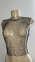 cropped transparente com bolinhas de brilho - comprar online