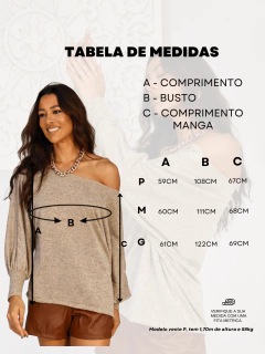 Blusa Ombro Só Assimétrica Soltinha Premium Outono Inverno na internet