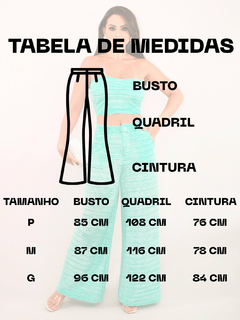 Conjunto Feminino Plissado com Brilho Pantalona e Top