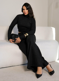 Conjunto Feminino de Frio Elegante Blusa e Pantalona Tricot - comprar online