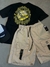 kit street preta G + shorts Cargo + boné high.