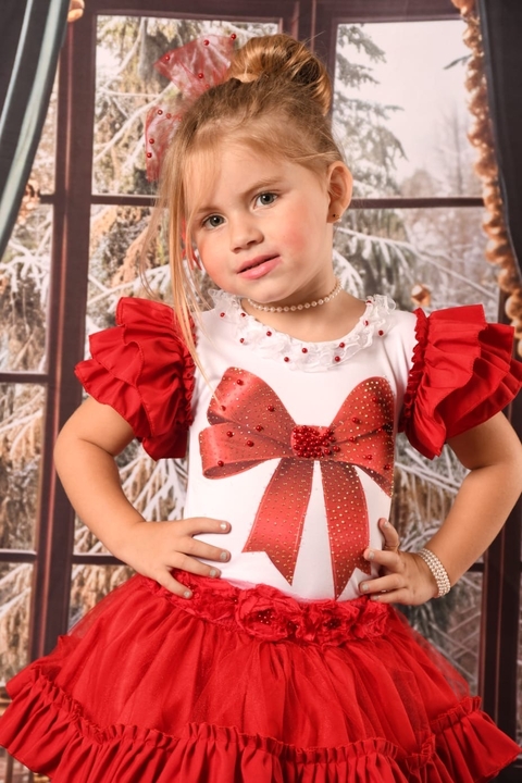 CONJUNTO PRINCESA DE LUXO VERMELHO