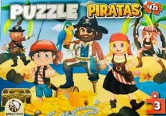 Rompecabezas Puzzle De 48 Piezas Piratas - Gato Garabato
