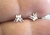 Aros mariposas piedritas lila o blanca - comprar online