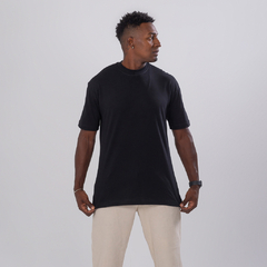 Camisetas Oversized Masculina 100% Algodão 30.1 Preta - Loja Kairós