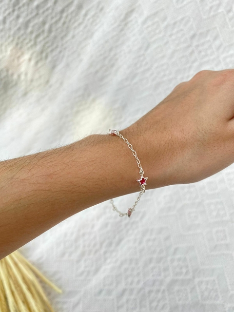 Pulseira estrela rubi
