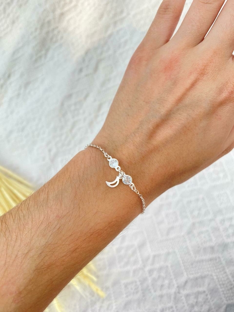 Pulseira lua de cristal