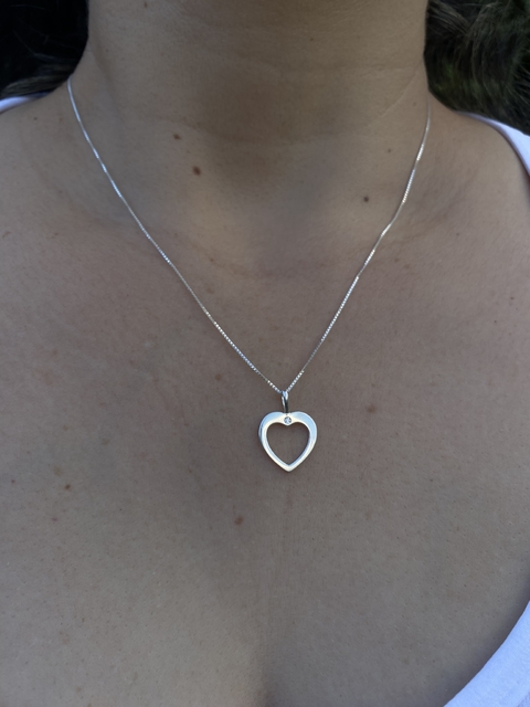 Pingente coração vazado