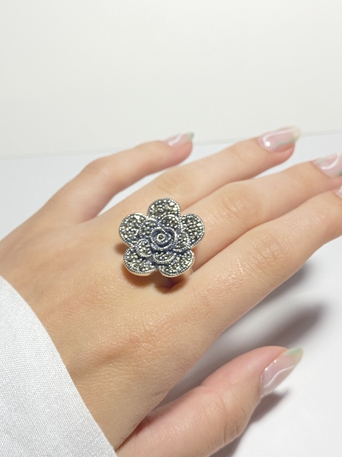 Anel Rosa Marcassita