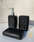 Set de baño x3 ceramica wash negro - comprar online