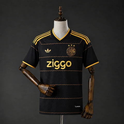 Camisa II (Away) do Ajax Amsterdam para a temporada 2026/27 da Adidas Originals, em preto e dourado