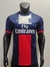 camisa retro paris saint germain i temporada 2013/14 azul com detalhes branco e vermelho