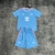 kit infantil camisa e short do inter miami iii temporada 25/26 nas cores Azul Celeste com detalhes rosa e branco