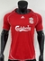 camisa retro liverpool i temporada 2006/07 vermelha com detalhes branco