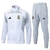 kit de treino do real madrid temporada 25/26 jaqueta branca e calça cinza com ziper longo