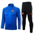 kit treino do manchester united temporada 25/26 azul com ziper curto e calça preta