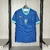 Camisa masculina Brasil II 2024 na versão torcedor, com design em azul e detalhes em verde claro, destacando o logo da CBF.