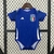 Body Baby Itália em azul com logo da seleção italiana e detalhes em branco