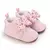 Tênis antiderrapante com sola macia infantil, Sapatos de princesa Rosa Bebê